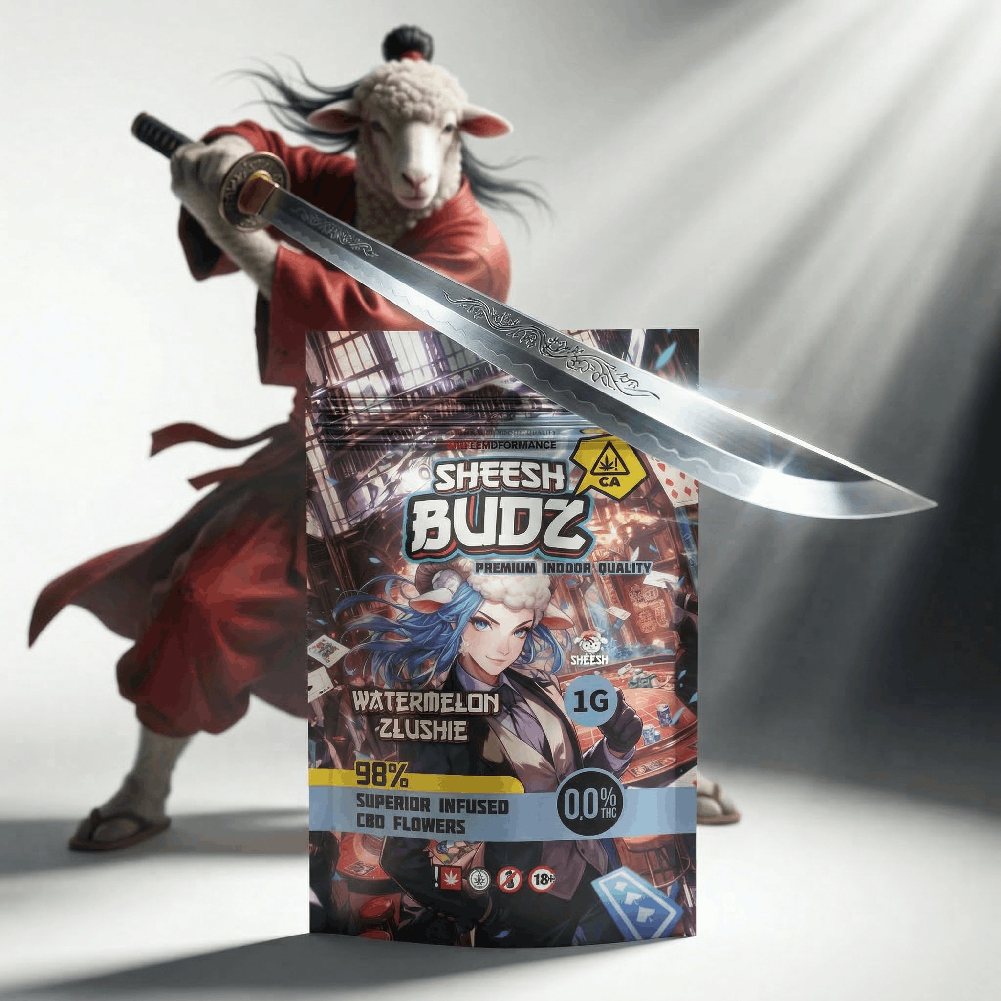 SHEESH BUDZ - CBD Blüten - Watermelon Zlushie - 1g