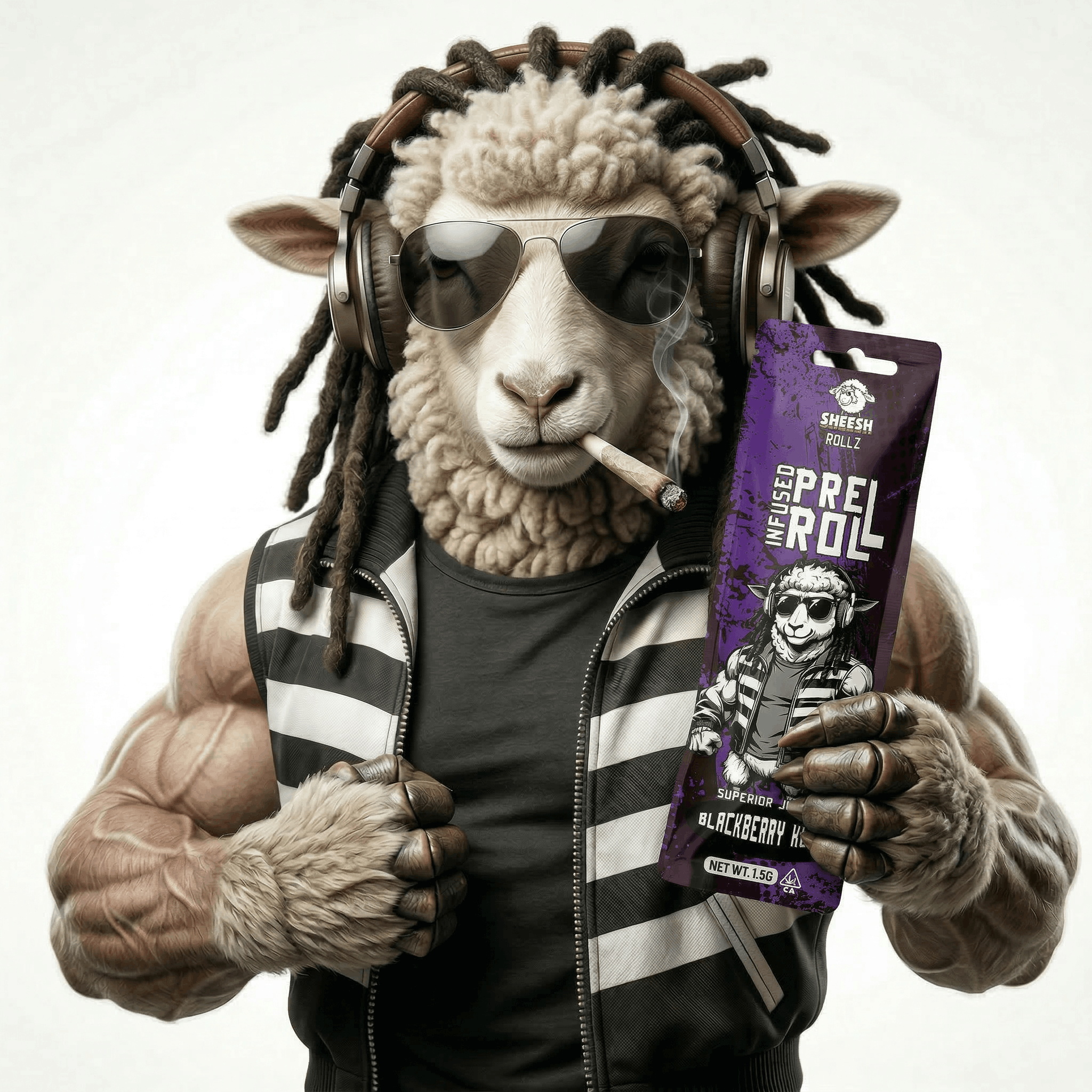 SHEESH Rollz - Blackberry Kush - 1,5g Pre Roll