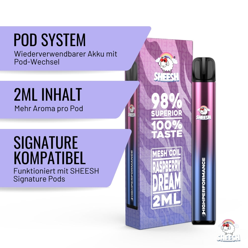 SHEESH - True Taste Line - Raspberry Dream - Superior Vape 2ml