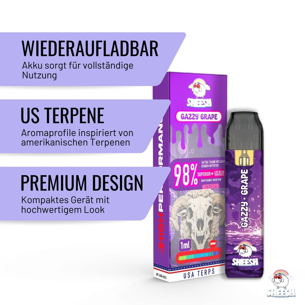 SHEESH - Superior Line - Gazzy Grape Superior Vape 1ml