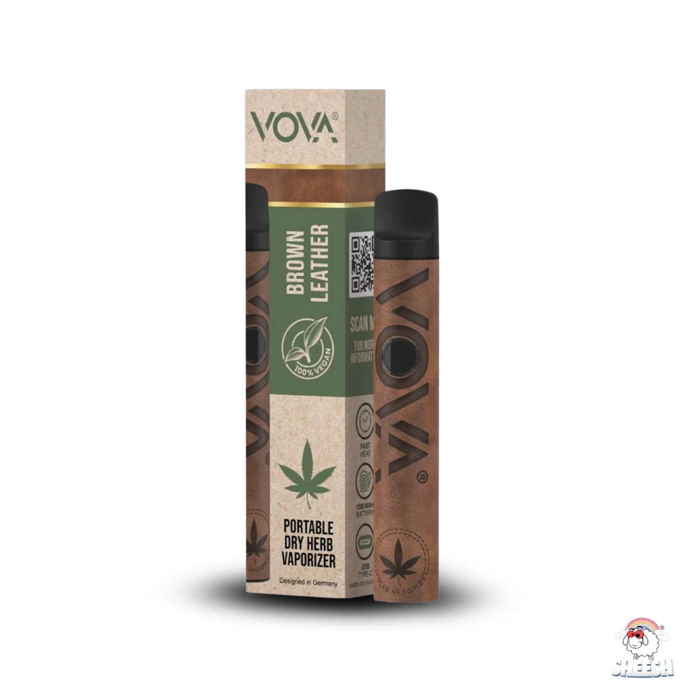 VOVA - Vaporizer - Brown Leather - bubatzlegal24